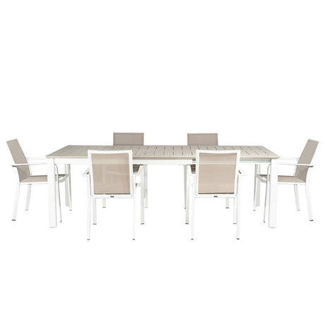 SET PRANZO NEW BUTTERLFY ALLUMINIO BIANCO PICCOLO set da pranzo da giardino Garden Team