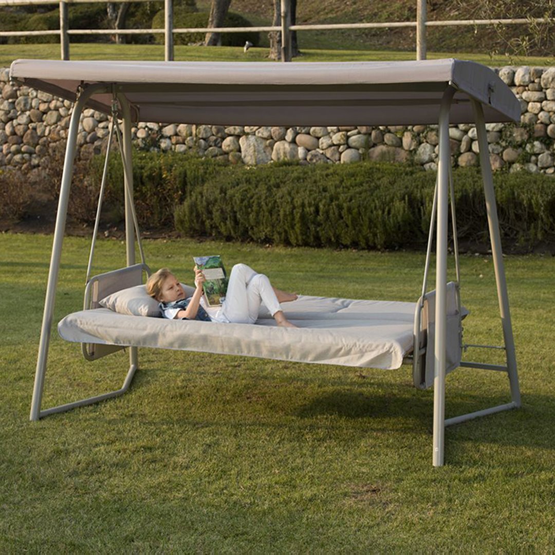 New Comfort - Dondolo da giardino con schienale reclinabile Dondoli Garden Team