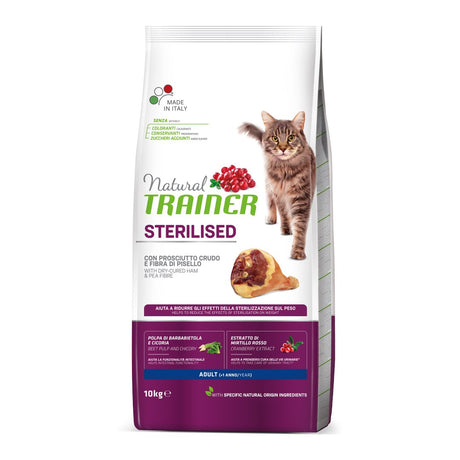 NT CAT SP. STER. DRY-C. HAM 10KG FL Cibo per Gatti NATURAL TRAINER