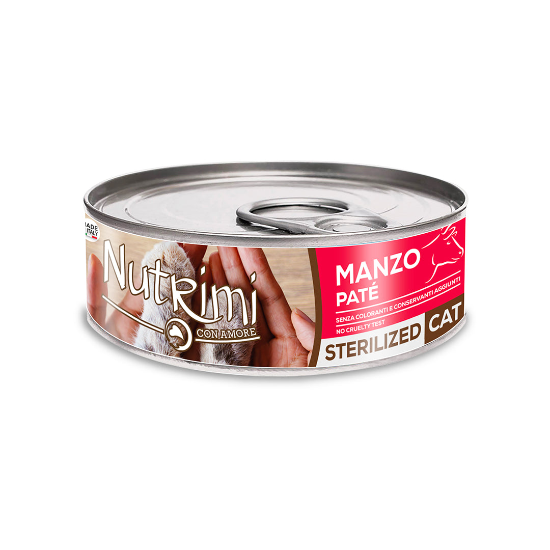 Sterilized Paté al Manzo 85 g - Umido per gatti sterilizzati