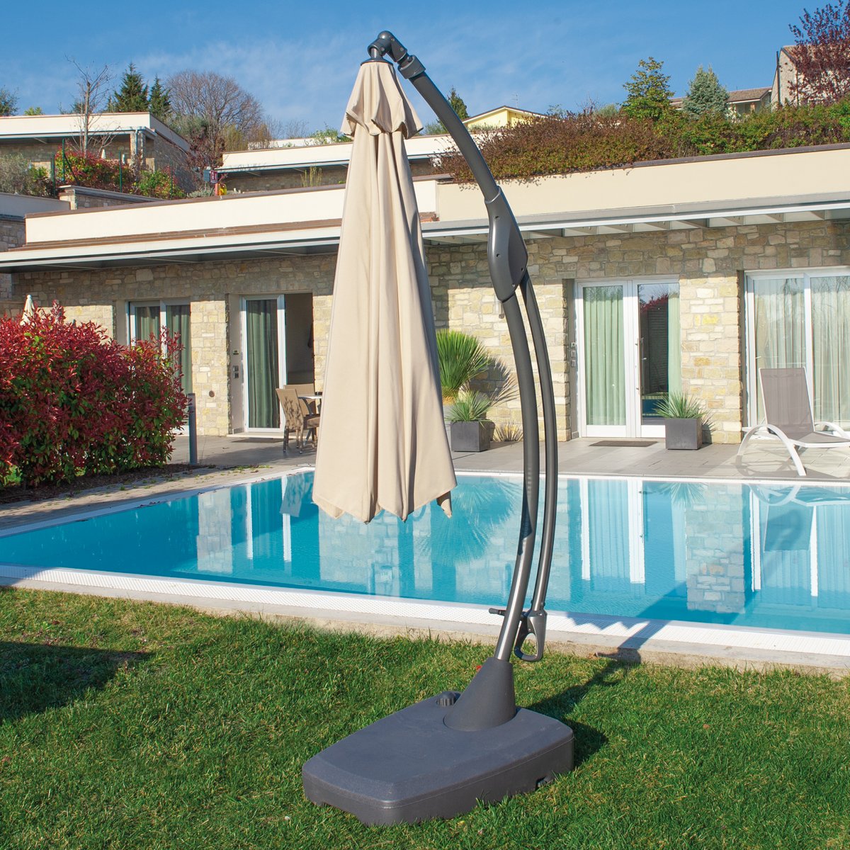 OMBRELLONE DECENTRATO DA GIARDINO D.3M RAPHAEL BEIGE Ombrelloni Braccio Laterale Garden Team
