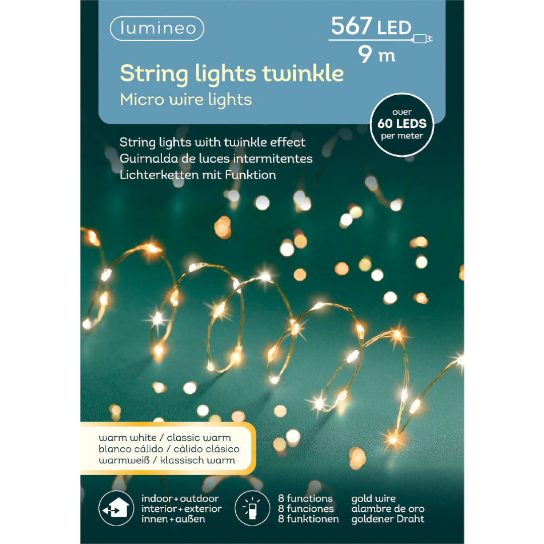 String Lights Twinkle 9 metri - Fili luminosi natalizi