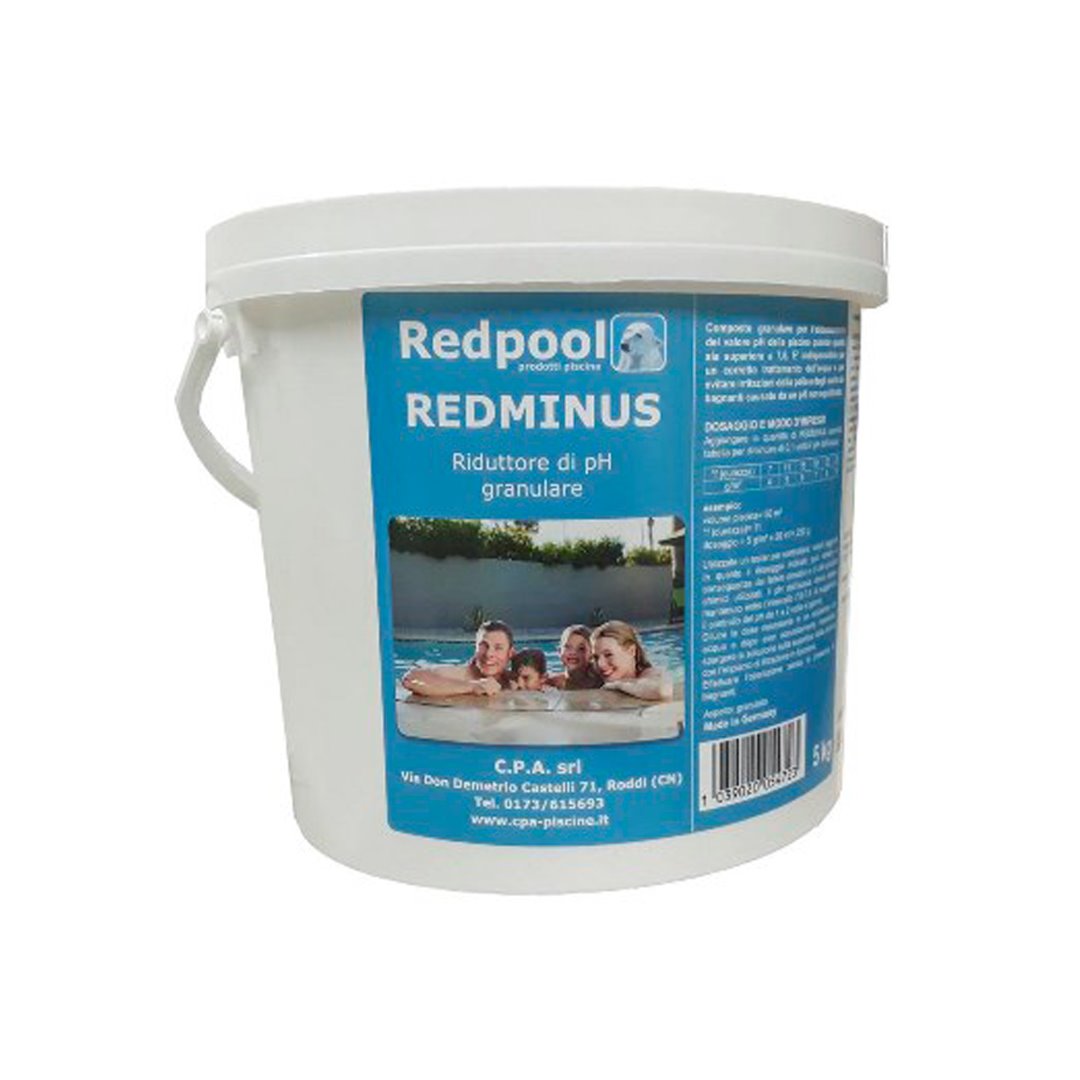 PH MENO COMPOSTO GRANULARE REDMINUS 5 KG Chimici per Piscina C.P.A.