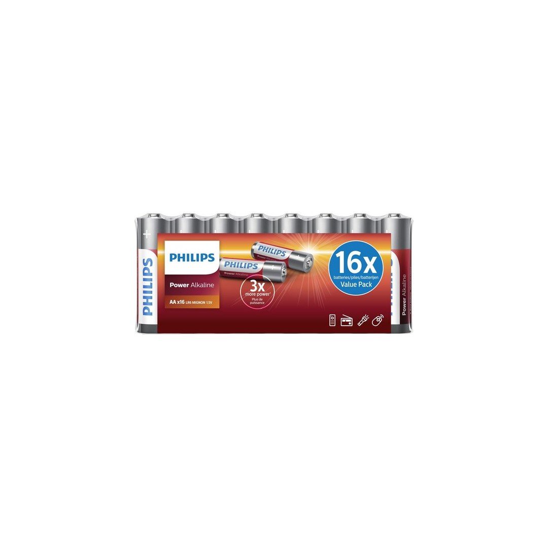 Philips confezione risparmio 16 Batterie AA Batterie PHILIPS