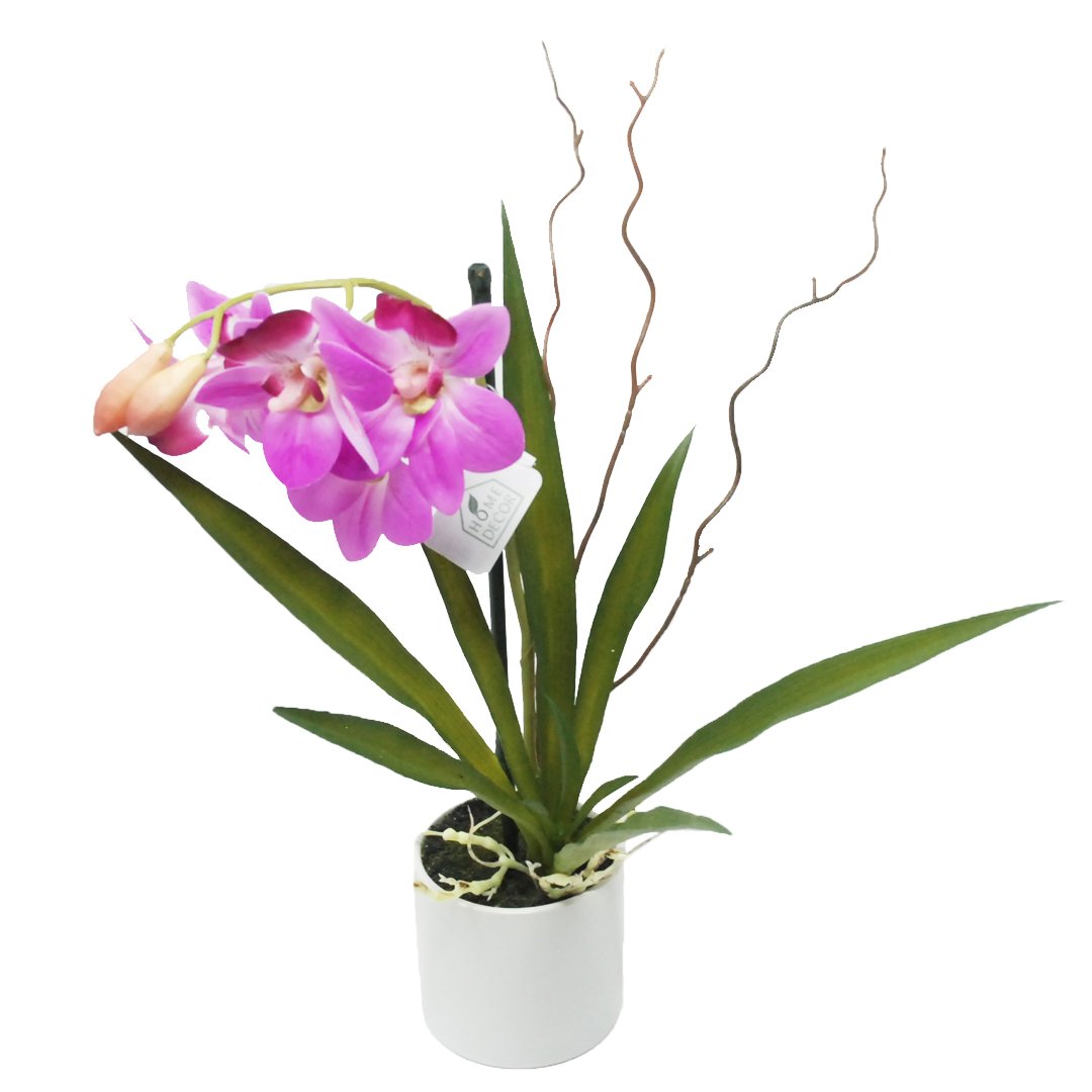 Pianta Artificiale Orchidea in Vaso H35 Beauty Piante Finte Garden Team