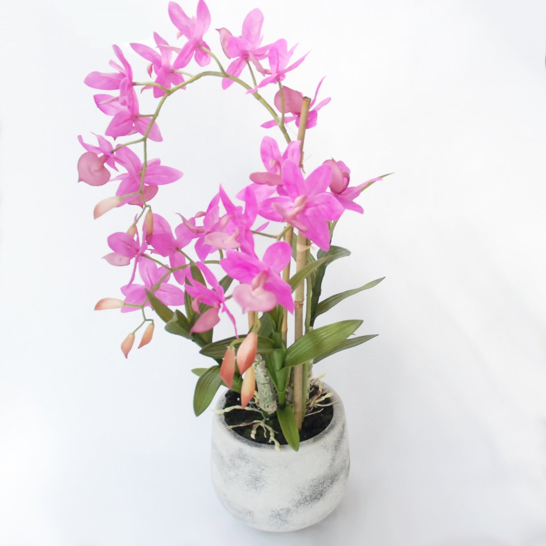 Pianta Artificiale Orchidea in Vaso H53 Beauty Piante Finte Garden Team