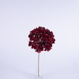 Pik Ortensia H45CM Burgundy Metallizzato Fiori Natalizi Garden Team