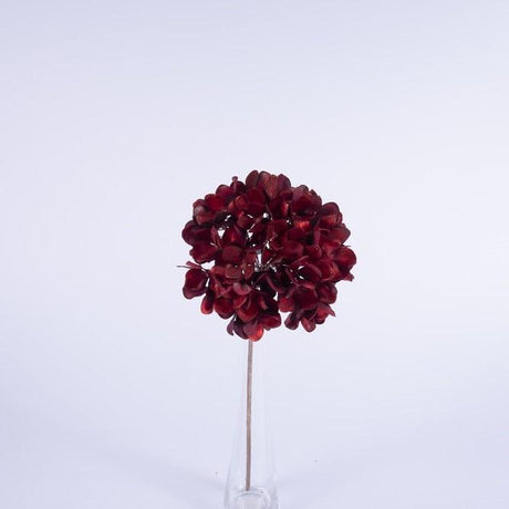 Pik Ortensia H45CM Burgundy Metallizzato Fiori Natalizi Garden Team