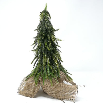 Pino 35CM con Glitter Oro e Vasetto Juta Alberi di natale da tavolo Garden Team