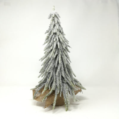 Pino H40CM Innevato con Vasetto in Juta Alberi di natale da tavolo Garden Team
