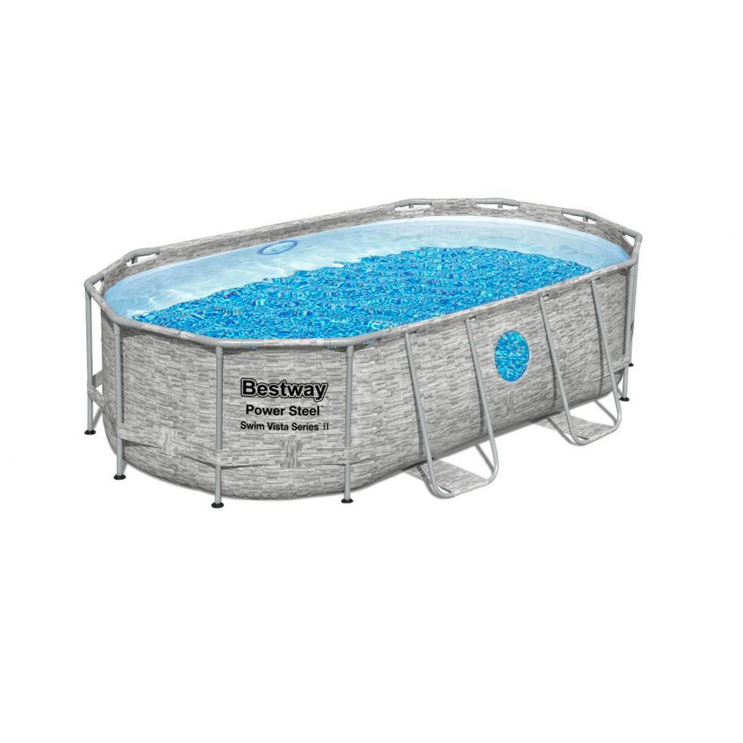 Power Steel Swim Vista - Piscina fuori terra ovale (cod. 56714)