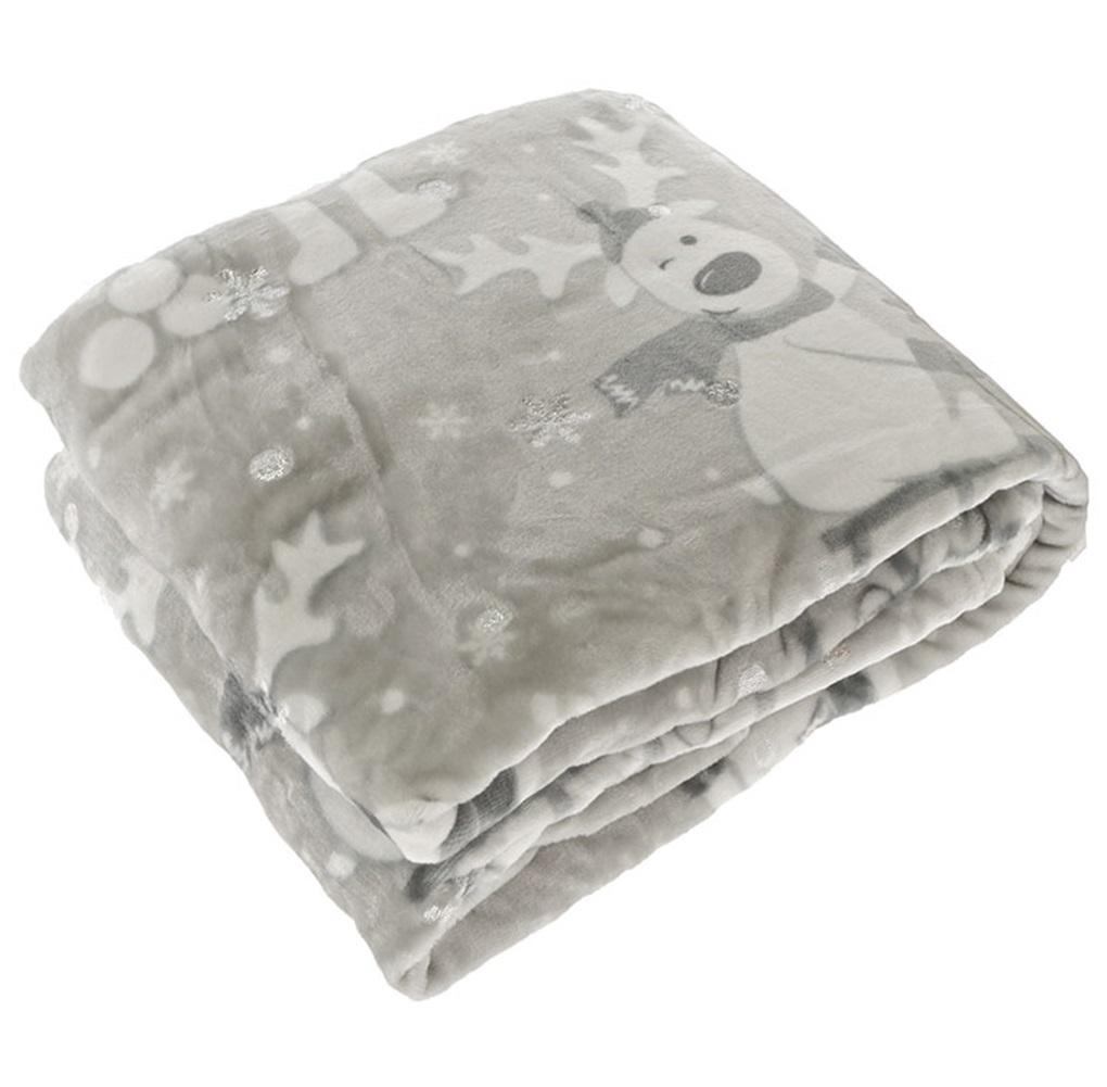Plaid Etsy 150x200cm Grigio Tessuti Natalizi Garden Team