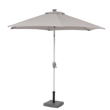 Plus - Ombrellone da giardino a palo centrale rotondo con strisce LED Ombrelloni Palo Centrale Garden Team