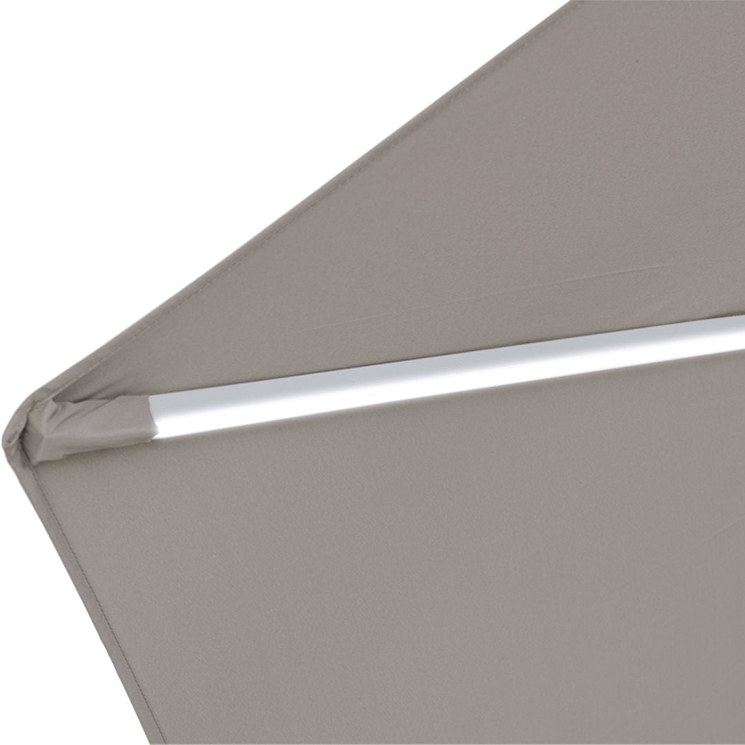 Plus - Ombrellone da giardino a palo centrale rotondo con strisce LED Ombrelloni Palo Centrale Garden Team