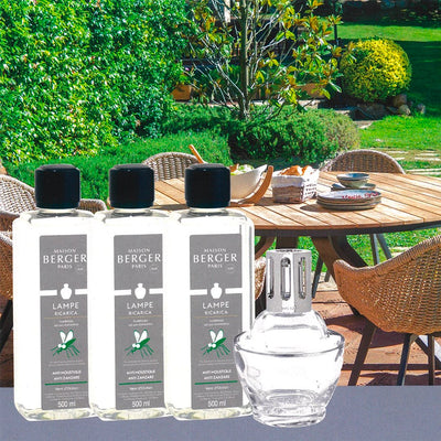 PROMO LAMPE BERGER 3 ANTI ZANZARE VENT OCEAN 500 ML + LAMPADA Ricariche Lampade Catalitiche LAMPE BERGER