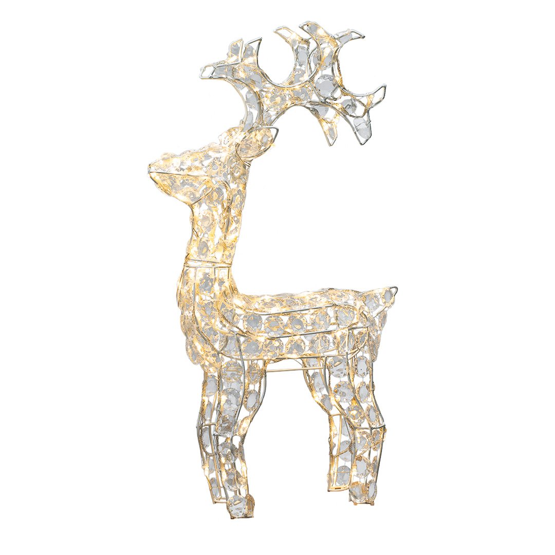Renna ACP Luminosa Natalizia 3D Luce Fissa 100 Led H70 Renne Luminose LOTTI