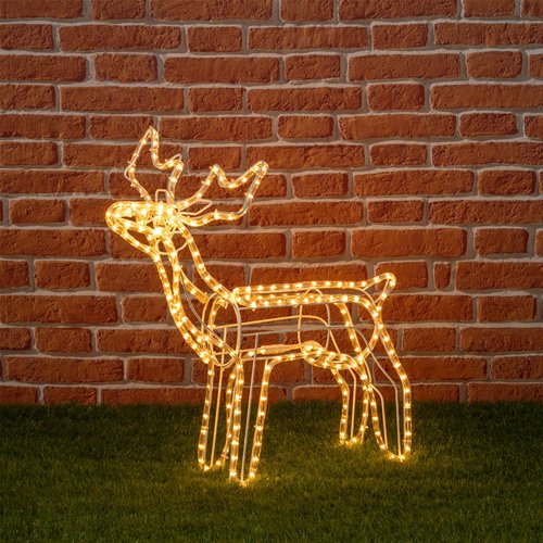 Renna Luminosa Natalizia 3D Luce Fissa 56x70 H Renne Luminose LOTTI