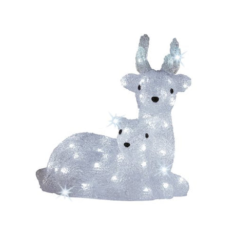 Renna Luminosa Natalizia A Led Mamma e Cucciolo