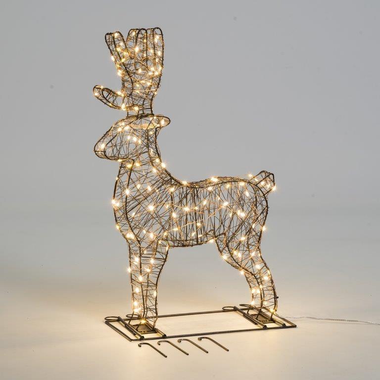 Renna Luminosa tridimensionale H 60cm Renne Luminose LOTTI