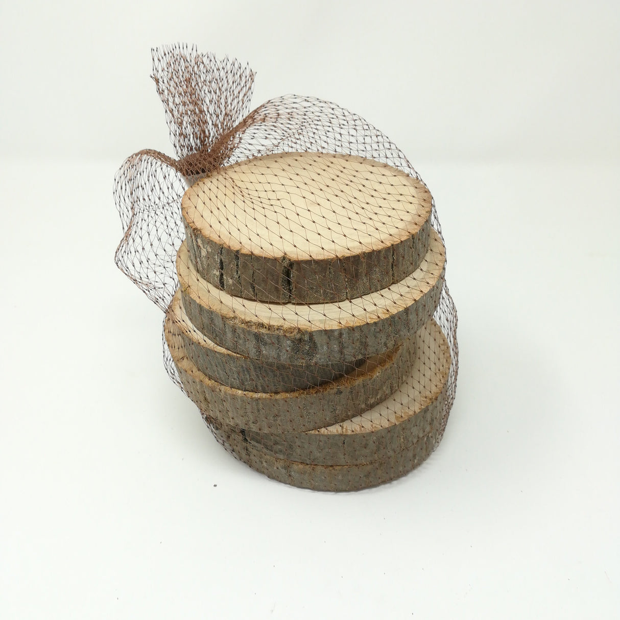 Rete 6 Fette di Legno Dia 10-12CM Accessori fiori secchi Garden Team