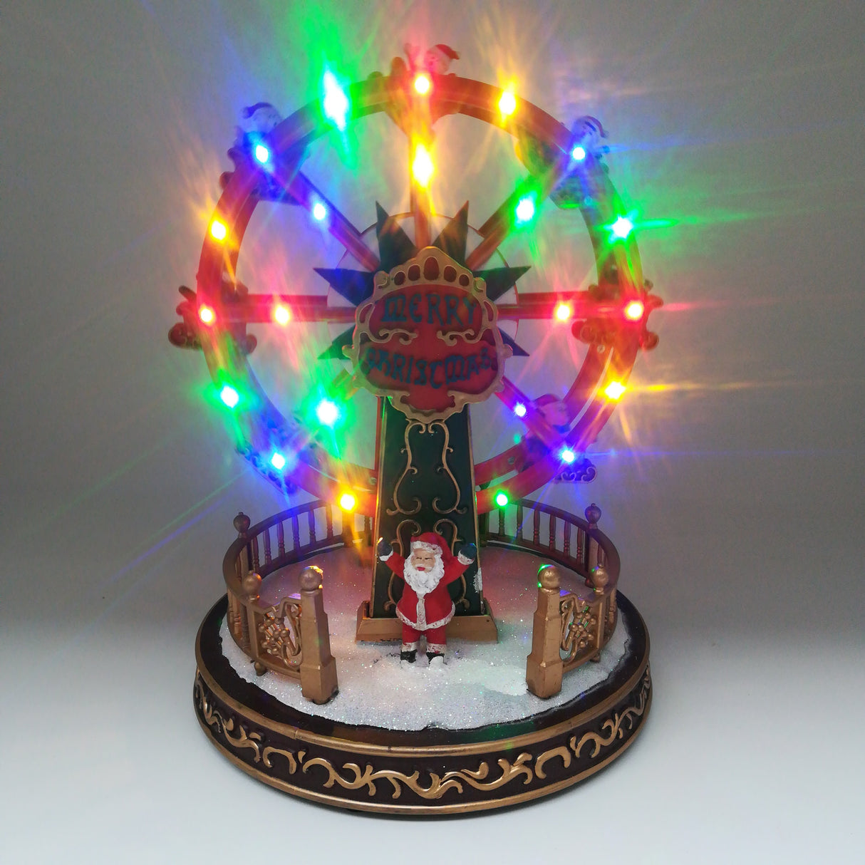 Ruota Panoramica con Babbo Natale Paesaggi e Scene Natalizie Garden Team