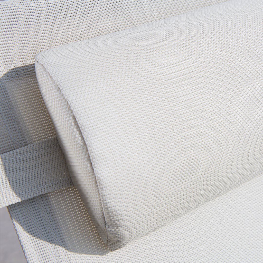 SDRAIO COMFORT 88X65XH110CM NERO TEX BEI Sdraio Pieghevoli Garden Team
