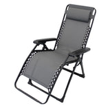 SDRAIO COMFORT 88X65XH110CM NERO TEX GRI Sdraio Pieghevoli Garden Team