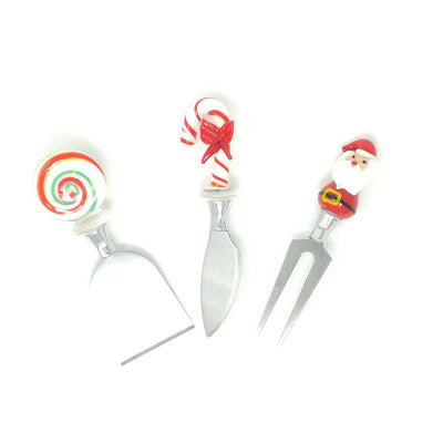 Set 3 Coltelli per Formaggio Decori Natalizi Casalinghi Natalizi Garden Team
