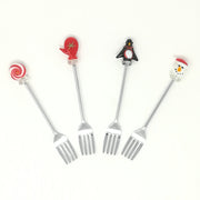 Set 4 Forchettine Decori Natalizi Casalinghi Natalizi Garden Team