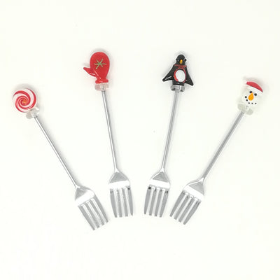 Set 4 Forchettine Decori Natalizi Casalinghi Natalizi Garden Team