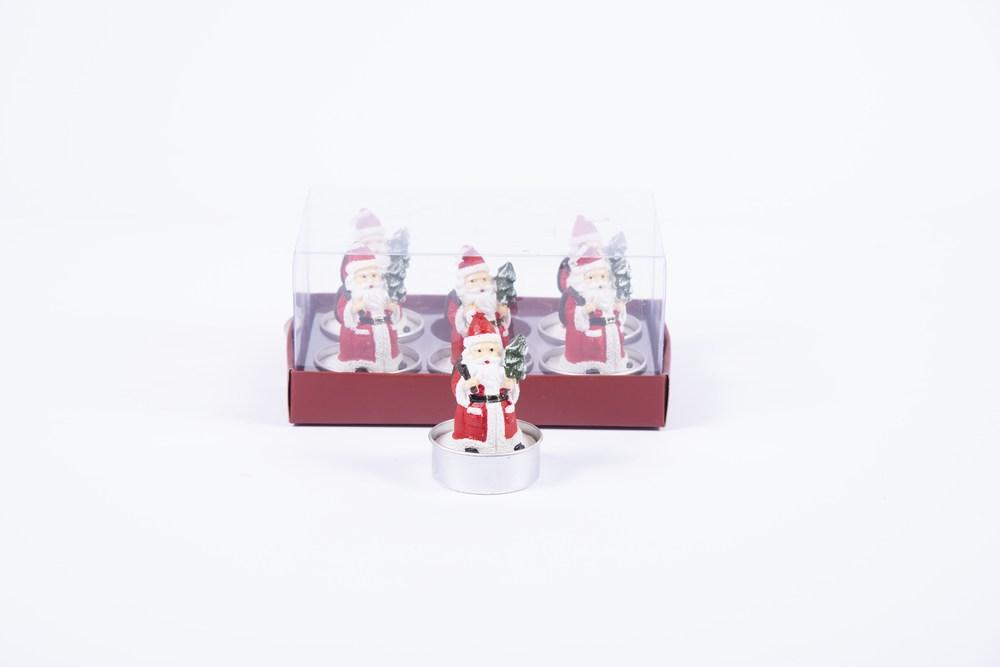 Set 6 Candeline Babbo Natale Candele Natalizie Garden Team