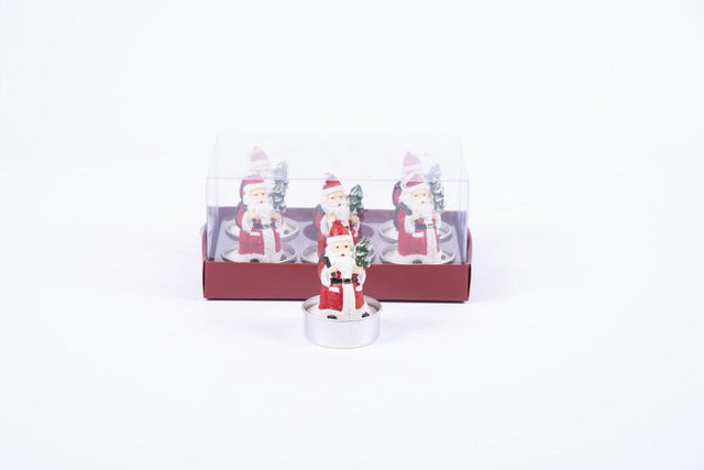 Set 6 Candeline Babbo Natale Candele Natalizie Garden Team
