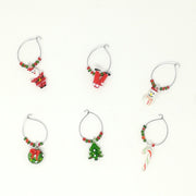 Set 6 Charms Segnabicchiere Decori Natalizi Casalinghi Natalizi Garden Team