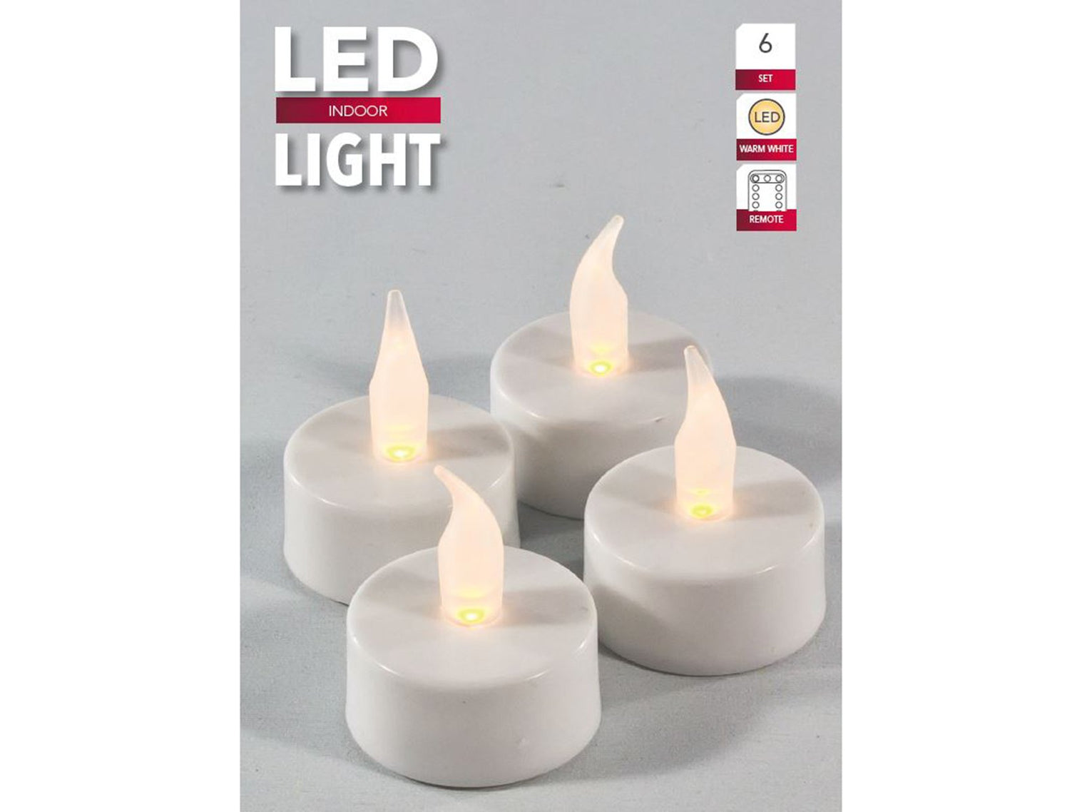 Set 6 Tealight a Batteria con Telecomando Decorazioni Luminose Garden Team