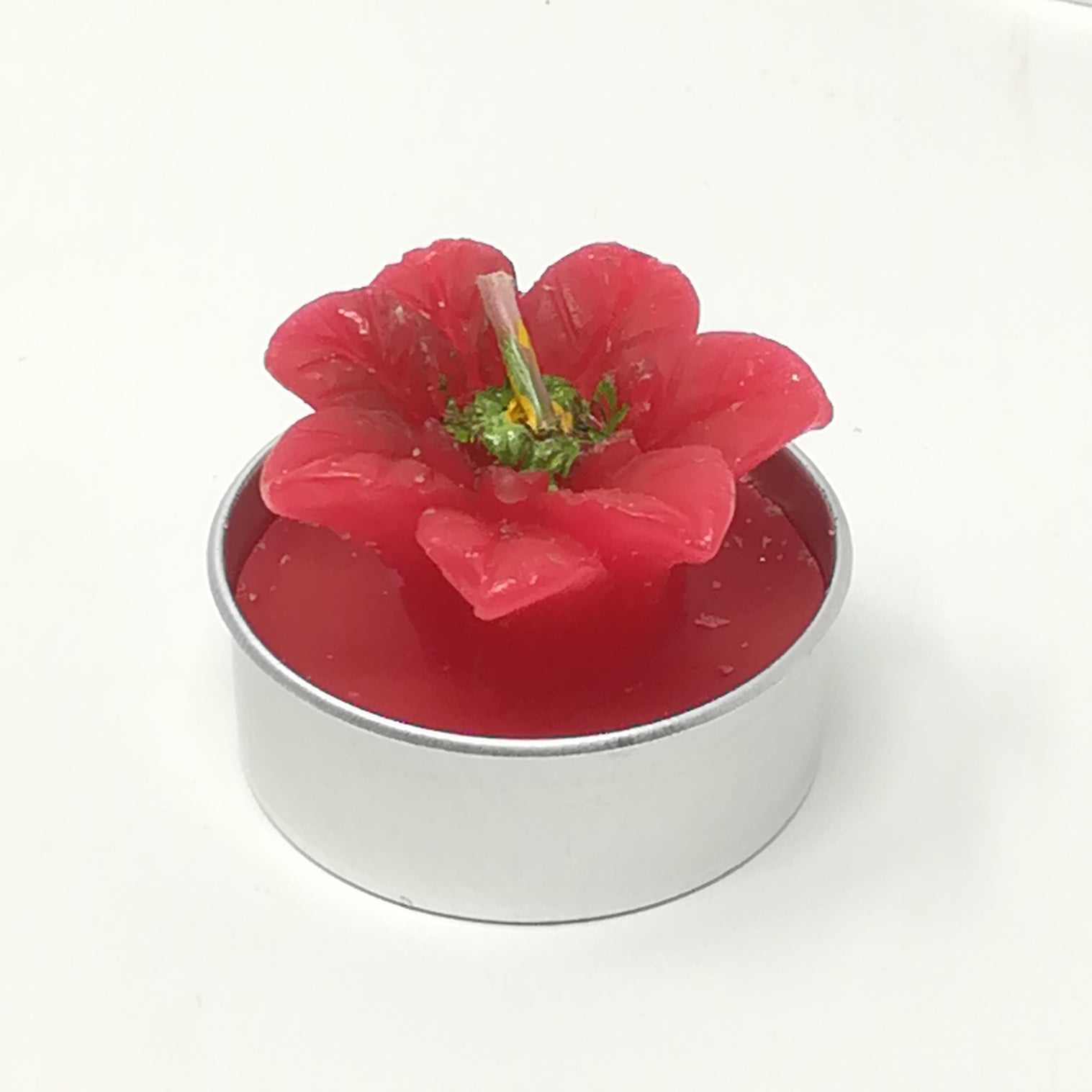 Set 6 Tealight Stella Di Natale Rossa Candele Natalizie Decorate Garden Team