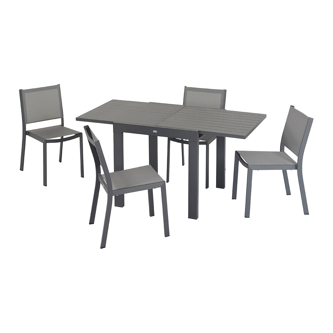 Max - Set pranzo da giardino da 4 a 6 posti con sedie senza braccioli