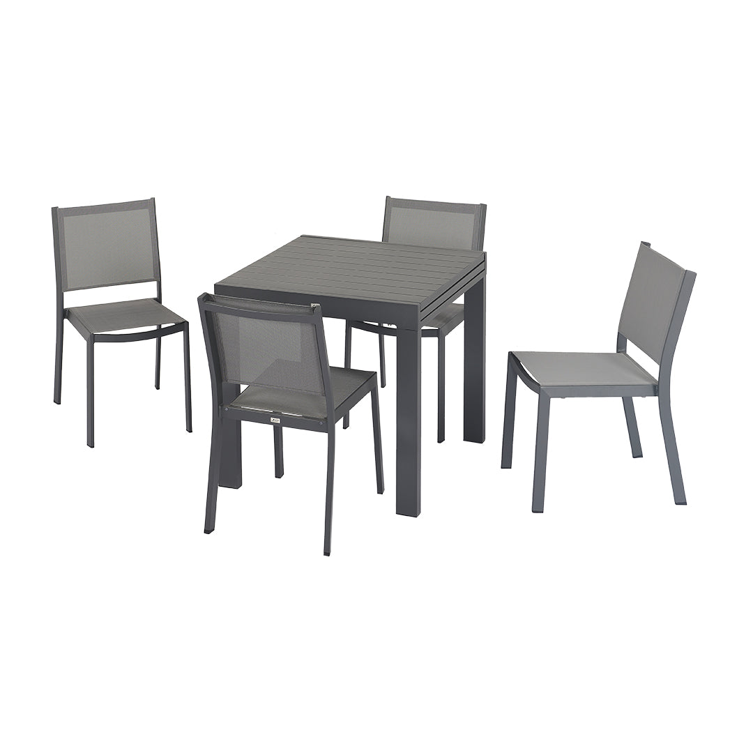 Max - Set pranzo da giardino da 4 a 6 posti con sedie senza braccioli