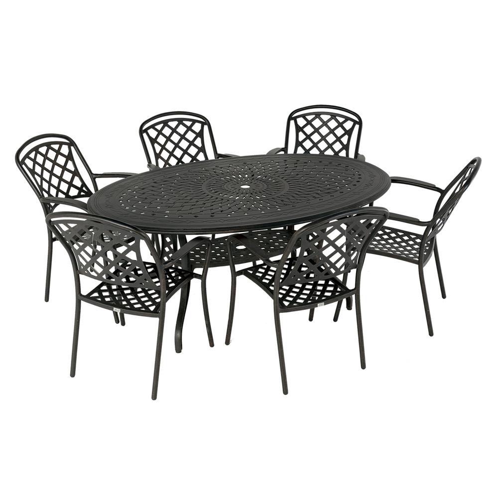 SET PRANZO NEW ENGLAND OVALE set da pranzo da giardino Garden Team