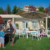 SET PRANZO NORDIC ALLUMINIO BIANCO E VETRO PICCOLO set da pranzo da giardino Garden Team