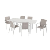 Twist - Set pranzo da giardino bianco 6/8 posti