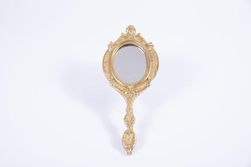 Specchio a Mano 10,8XH26,2CM Oro Complementi d'arredo Garden Team