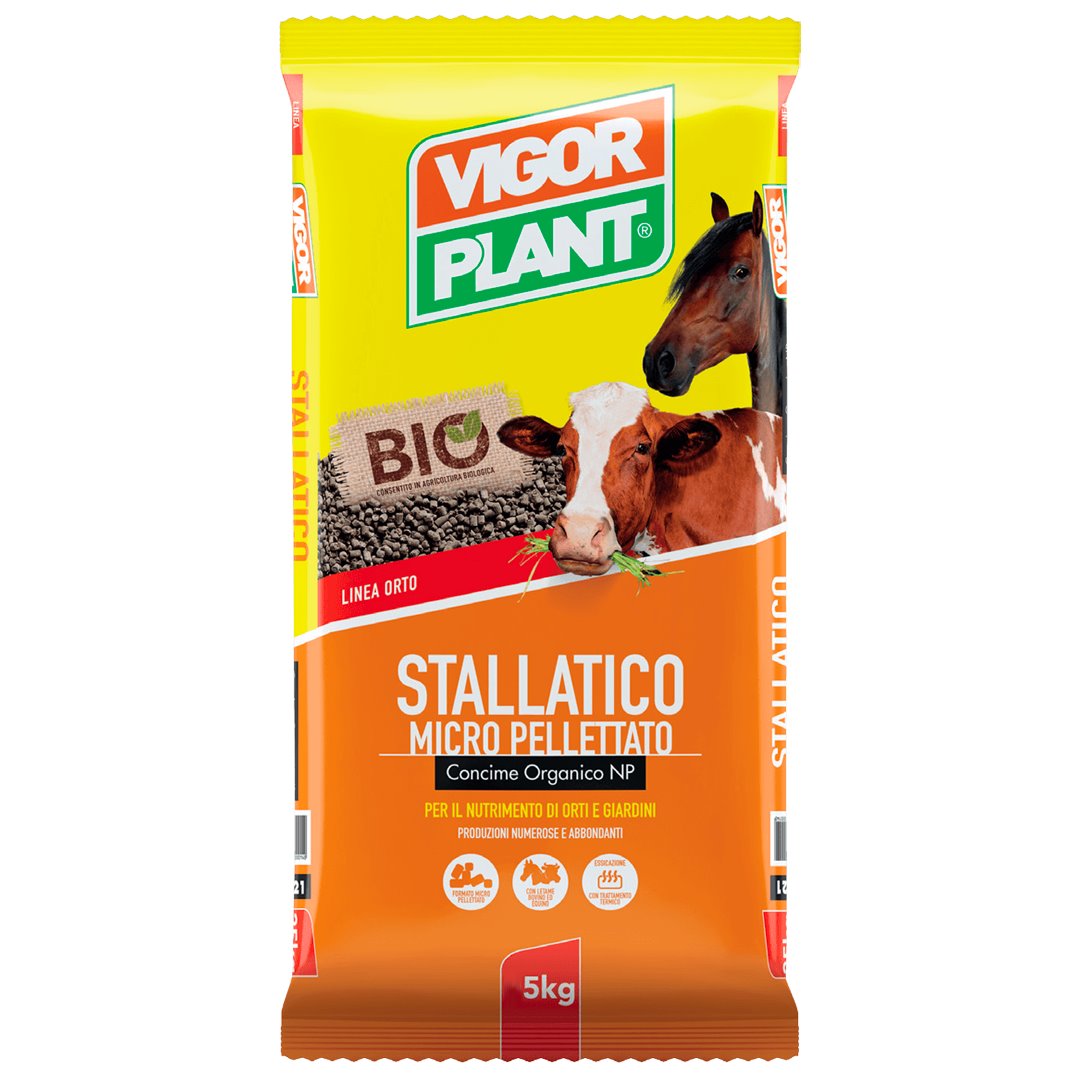 Sacco di stallatico micro pellettato di Vigorplant.