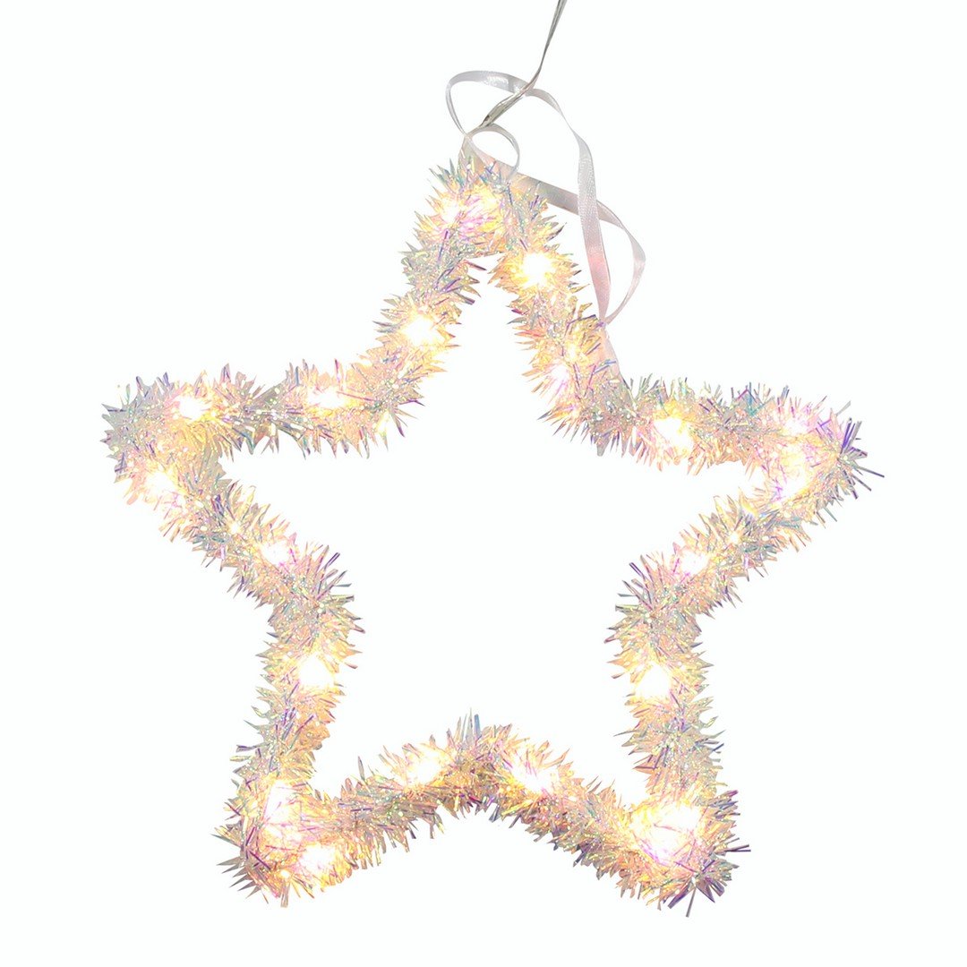 Stella Iridescente 20 LED Decorazioni Luminose Garden Team