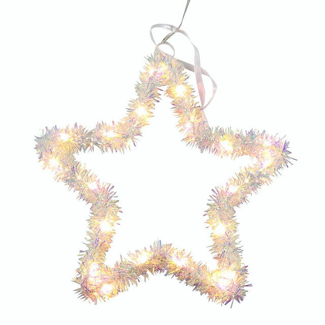 Stella Iridescente 20 LED Decorazioni Luminose Garden Team