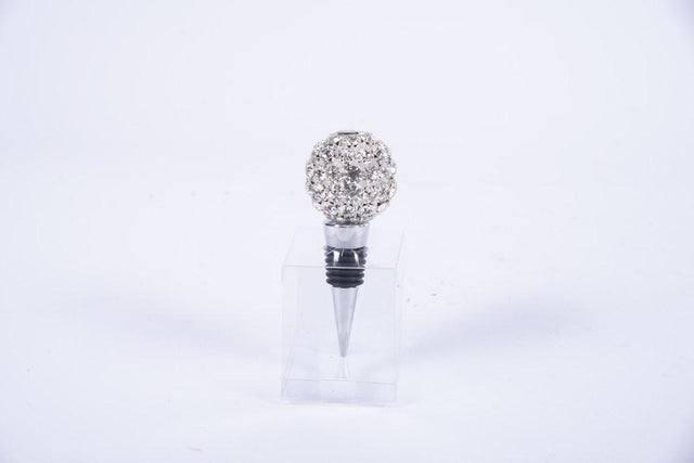 Tappo Bottiglia Sfera Crystal Argento Casalinghi Natalizi Garden Team