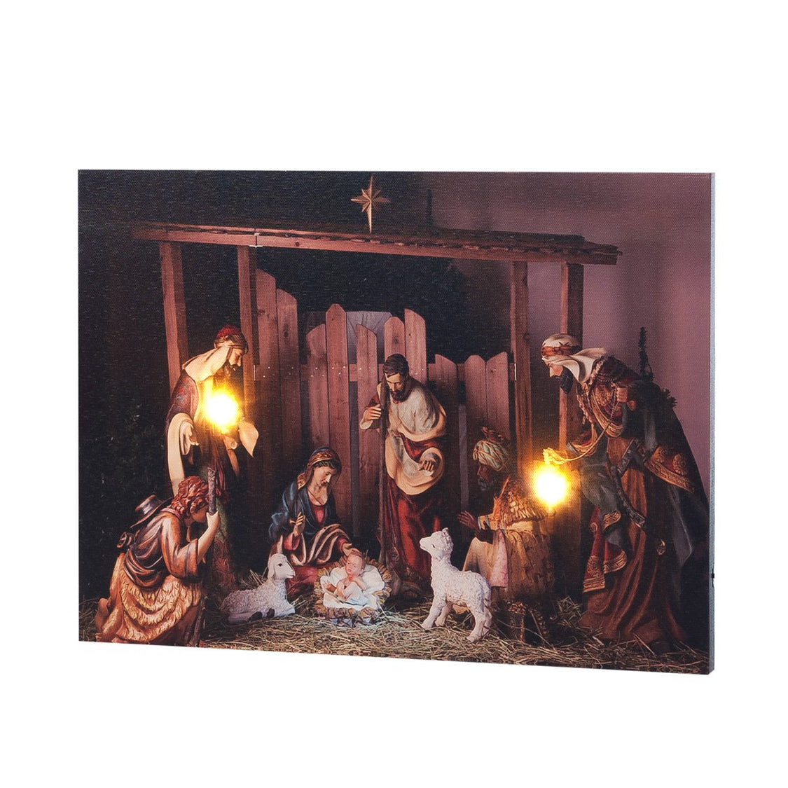 Tela Luminosa 2 LED 40x30 Natività Quadro a Led Garden Team