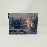 Tela Luminosa 3 LED Villaggio Innevato 20x15 Quadro a Led Garden Team