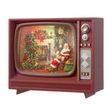 Televisione con Glitter in movimento e LED con Babbo Natale Decorazioni Luminose Garden Team