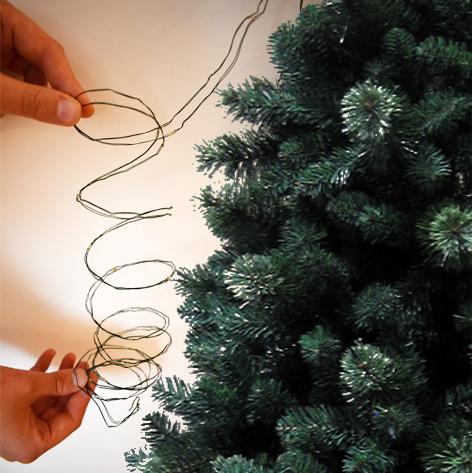 Tenda Cadute luci filo metallico modellabile per Albero di Natale 294 NanoLed BIA Home & Garden