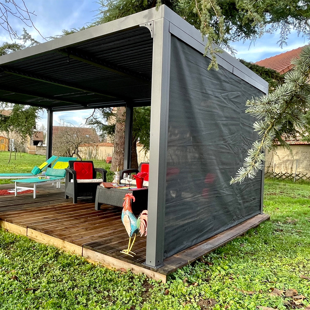 Tenda Laterale da 3,6 m per Pergola Bioclimatica Habrita